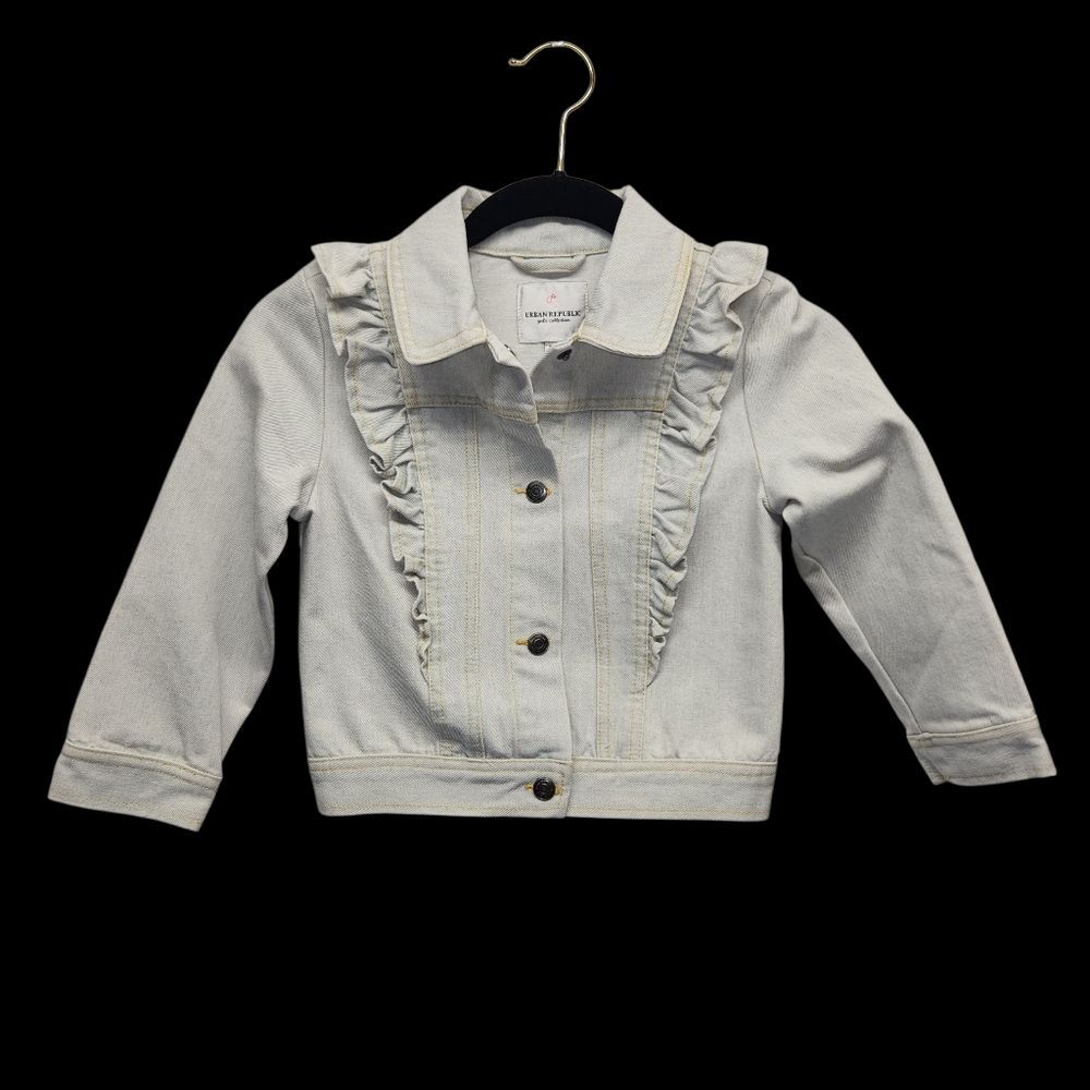 Urban Republic Toddler Girls Light Washed Ruffle Denim Jacket 4T Retails $49